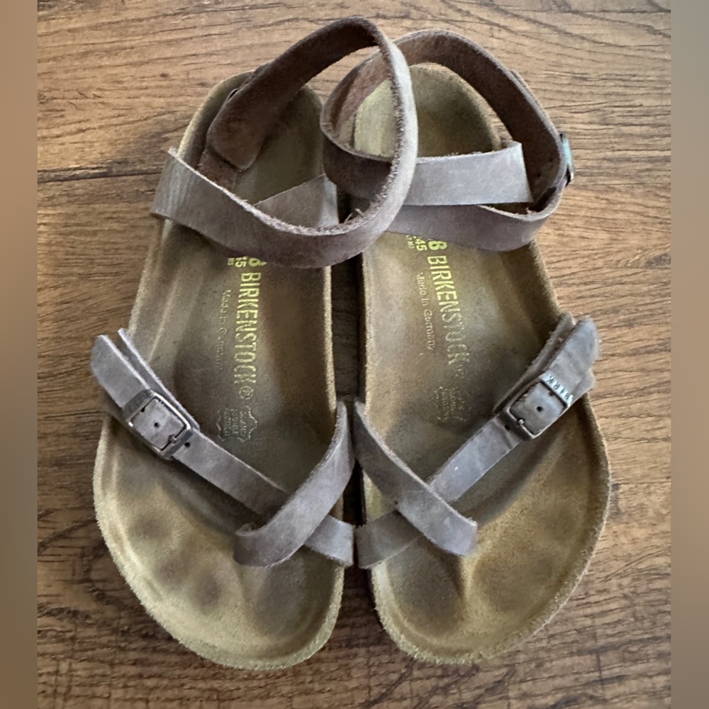Birkenstock Brown Strap Sandals - Picture 3 of 5
